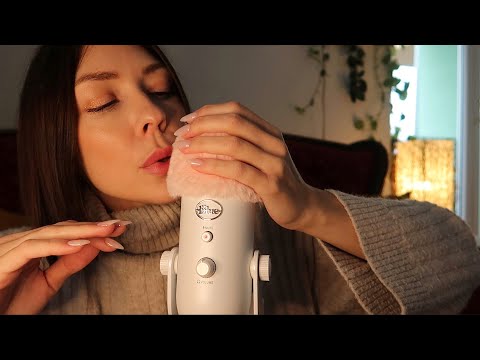 #ASMR | Fluffy Comfort! 🧸👄☁️ Mic Scratching & Whispering Your Names That You Commented! 🎙️