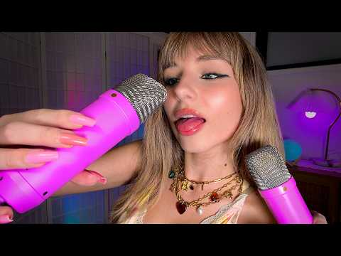 ASMR Fast & Aggressive Mouth Sounds, Ear to Ear [No Talking] (Spit Painting, Wet & Dry)