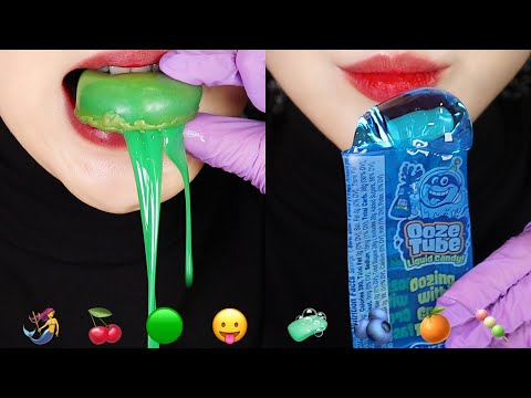OOZE TUBE LIQUID CANDY, CRUNCH MARSHMALLOW, WAX CANDY HONEY JELLY ASMR 🍒