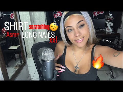 Shirt Scratching súper intenso 🔥UÑAS LARGAS 😍✨| ASMR