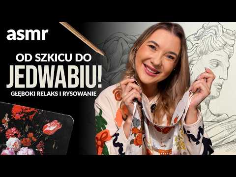 ASMR Projektuję jedwabną apaszkę od zera | Dźwięki rysowania, papieru i tabletu