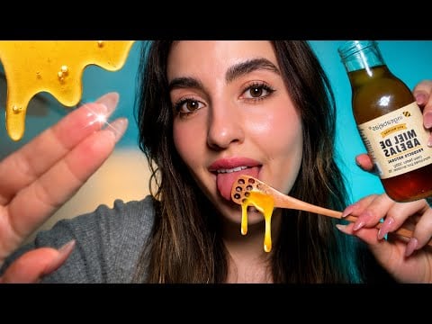ASMR en español SPIT PAINTING CON MIEL En tu CARITA
