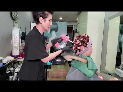 Korean hair salon ASMR activation of vision and hearing Full of softening perm