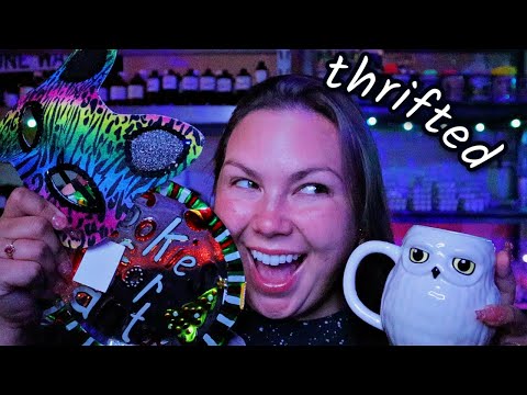 asmr/ ❤️HUGE thrift haul❤️ (with lots of tapping)