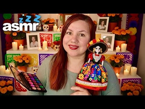 ASMR Te MAQUILLO Como Catrina de Dia de Muertos Roleplay