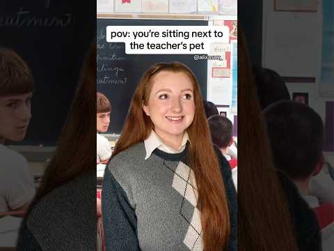 pov: you’re sitting next to the teacher’s pet in class #asmr #preppy #thatonefriend