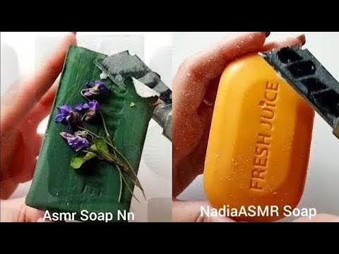 Dry Soap carving ASMR\ relaxing sounds\ No talking. Satisfying ASMR video\ Cutting soap