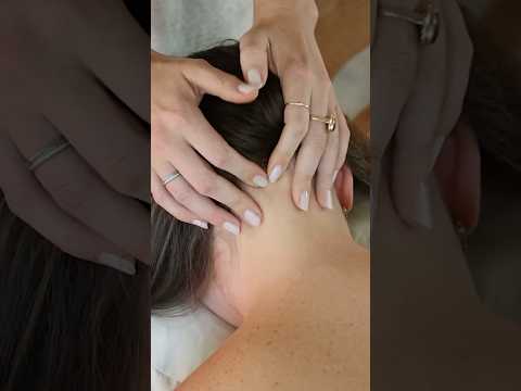 Back of head massage to release tension ASMR