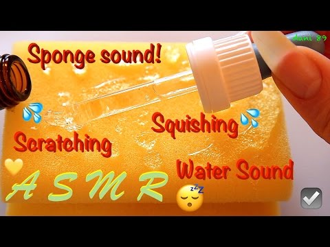 💛 Do you like sponge-sound? 🎧 new ASMR with sponge! 💦 ◍ Scratching ◍ Squishing ◍ Water sound ✶ etc!