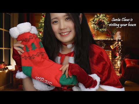 ASMR Santa Claus Roleplay 🎁 Whispering Japanese, Humming, Ear Cleaning, Ear Massage (Eng sub)