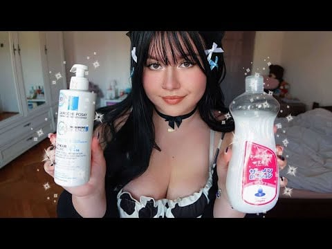 ASMR Lotion Sounds ♡ body massage, hand movements, whispers, hand sounds