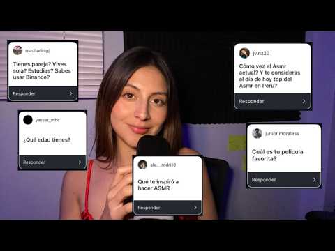 ASMR susurros RESPONDO SUS PREGUNTAS cerquita al micrófono 💙