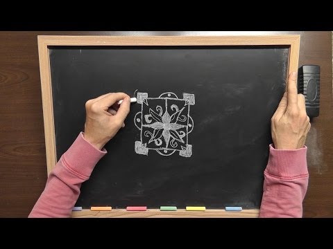 Drawing Mandalas on a Chalkboard for ASMR Relaxation & Sleep