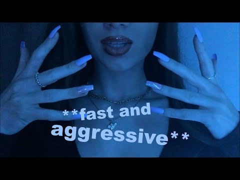 ASMR | Fast and aggressive personal attention | Mouth sounds, scratching, nail tapping etc. 🦋💅🏼