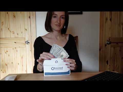 ASMR bank roleplay (soft spoken, gentle typing, counting money, paper sounds)