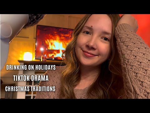 ASMR| listen to this while you are working ✨ramble w/ fireplace crackles✨