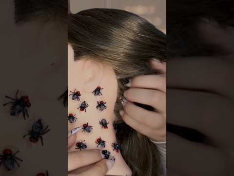 Bugs on your neck 🐜 #asmr #satisfying #relaxing #visualtingle #mouthwhisper #relax
