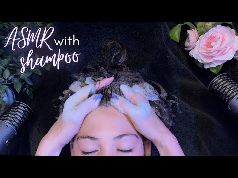 [ASMR] Relaxing hair wash | hair brushing | scalp scratch | head massage | (no talking)