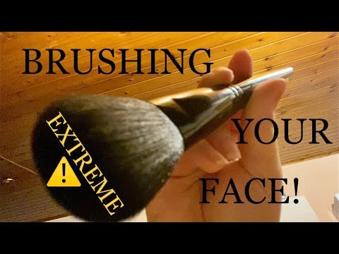 ASMR |⚠️EXTREME FAST AGGRESSIVE LOUD Brushing and tapping your face! Slow at times, some whispering