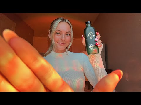 ASMR | Face, Neck & Shoulder Massage Roleplay | Lotion & Oil Sounds