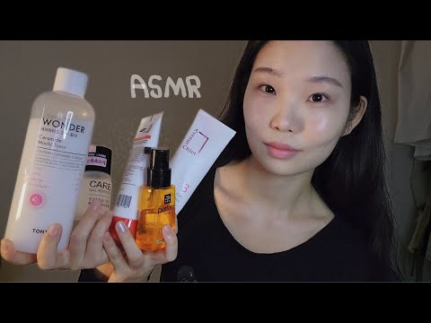 ASMR 수다🌸화장품 탭핑 손소리 수다 팅글🫧| 위스퍼링 속삭임 팅글 수다 | 핀마이크 talking ,whispering asmr