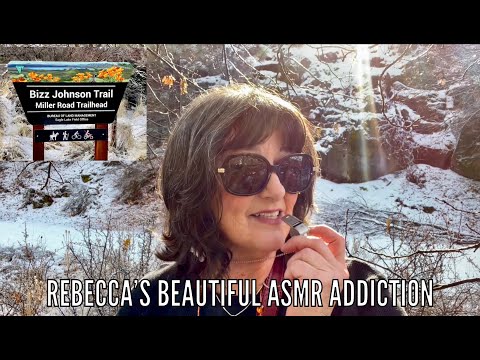 ASMR Crunchy Snow Walk on Mountain trail! (Soft Spoken Version) Nature sounds~Rivers & Bridges