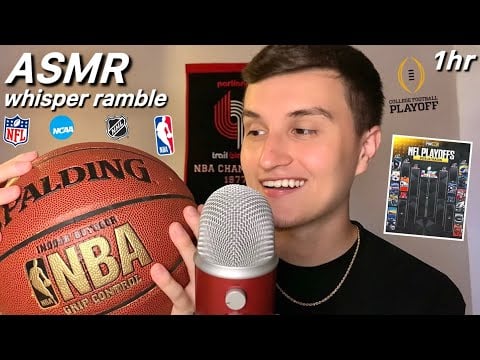 ASMR | 1 HOUR Whisper Ramble on ALL Things SPORTS 🏈🏀 (nfl football playoffs, nba, soccer, etc.)