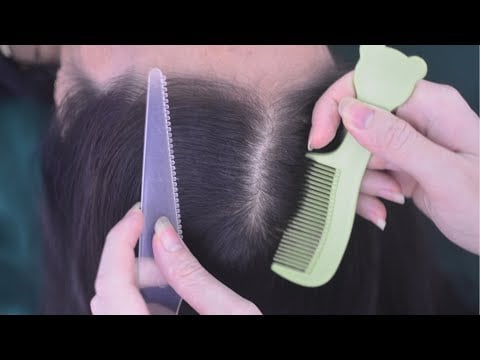 ASMR No Talking Hair Parting & Hair Combing, Tingles Sounds For Stress Relief ( Asmr Triggers )