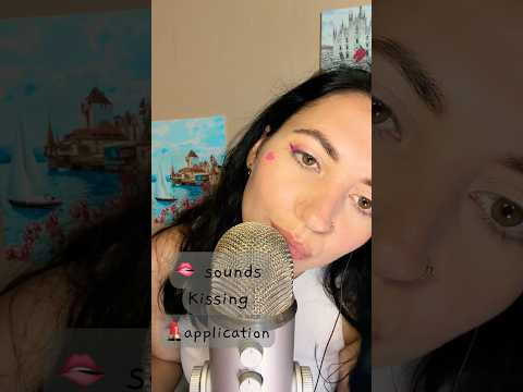 ASMR lipgloss application💄 mouth sounds, kisses💋 #asmr #kisses #mouthsounds
