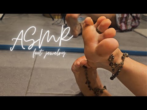 ASMR tingly jingly toe jewelry |no talking|