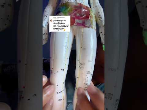 ASMR acupuncture doll massage for knee and feet pain #asmr