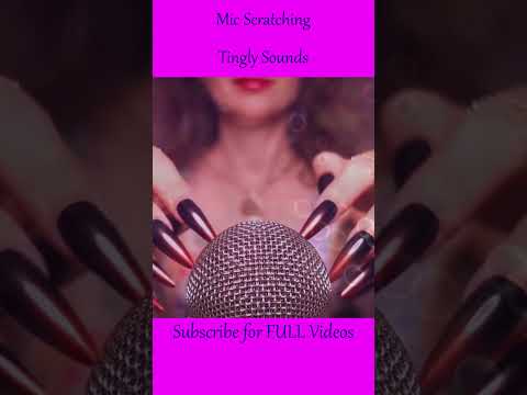 ASMR Mic Scratching with Long Nails ❤️ Layered Visuals ❤️ #asmr #shorts