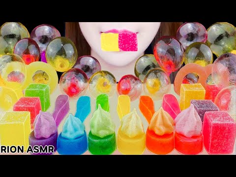 【ASMR】KOHAKUTO SPOON & CANDY BALLOON🍭 KANTEN JELLY MUKBANG 먹방 食べる音 EATING SOUNDS NO TALKING