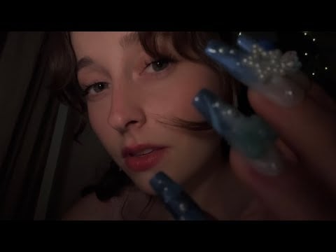 ASMR close invisible scratching with “tk tk tk” for sensitive eyes (low light)