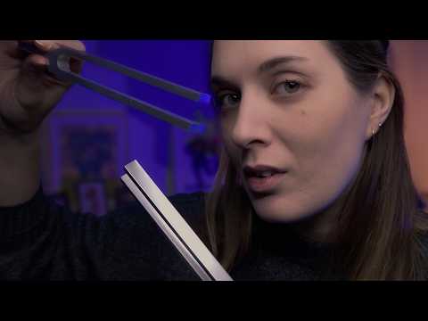 ASMR Safe Space 🌙 Calm Anxiety & Sleep with Tuning Forks (FR/EN Breathing)