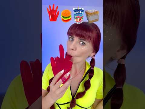 ASMR Giant Jelly Hand, Gummy Burger, Cake  #mukbang #eating
