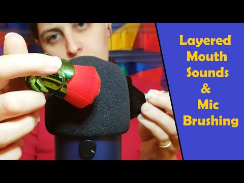 ASMR Layered Mouth Sounds & Slow Mic Cover Brushing (Tongue Clicking, Tk Tk, Click, Click Repeating)