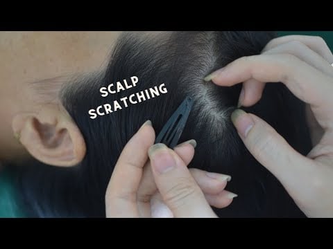ASMR Relaxing Hair Play, Hair Parting, Hair Combing On Real Person, Sounds Make You Stress Relief