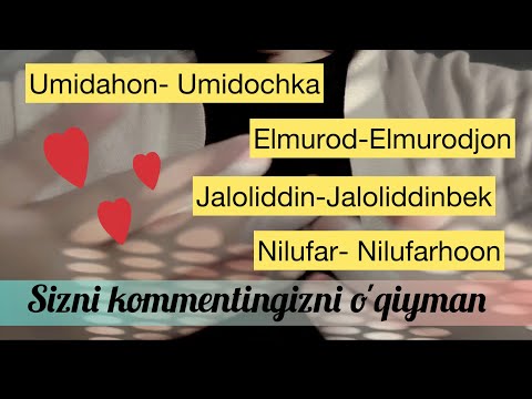 past ovozda Sizning ismingizni uqiyman