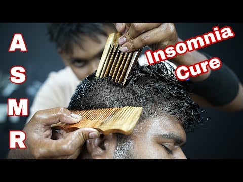 Satisfying Wooden Comb Massage ASMR For Cure Your Insomnia | Oil Head Massage ASMR | Neck Cracking