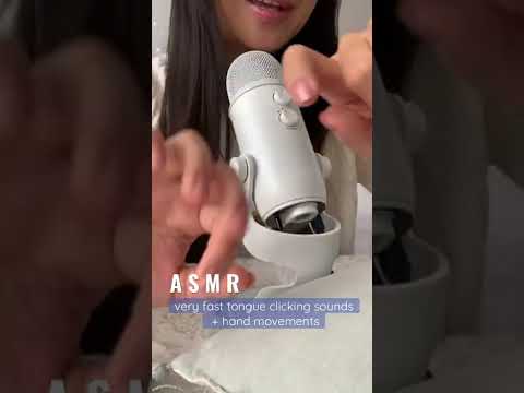 ASMR very fast mouth sounds and hand movements (tongue clicking) #shorts