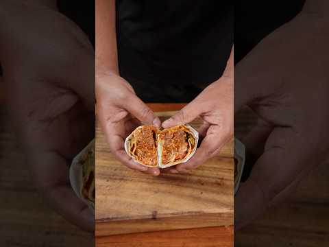 🔥 ASMR Mutton Bhuna Roll | Juicy & Spicy Wrap | Satisfying Cooking Sounds #shorts #asmr