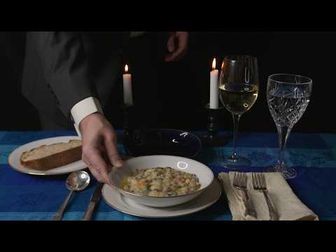 ASMR Cooking -  White Bean and Spring Vegetable Soup - Etruscan soup