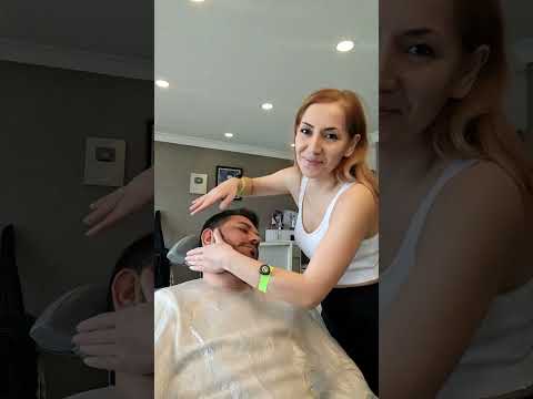 💈TURKISH LADY BARBERS SILA FOAMY HEAD MASSAGE FOR RELAXATION ASMR  AND SCALP SCRATCHING