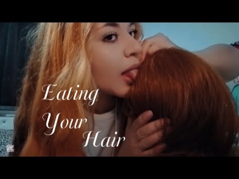 ASMR Eating your hair mouth sounds [Part 2]