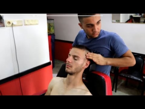 ASMR Turkish  Barber  head neck shoulder back massage