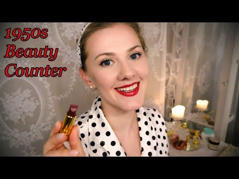 💄 1950s Beauty Counter Roleplay 💋 Makeup Consultation + Magazine Flip ASMR