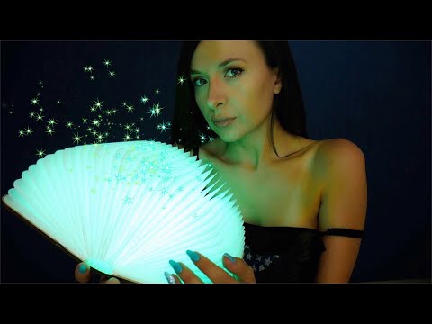 ASMR dry body brushing *hair brushing *flickering lights *whisper