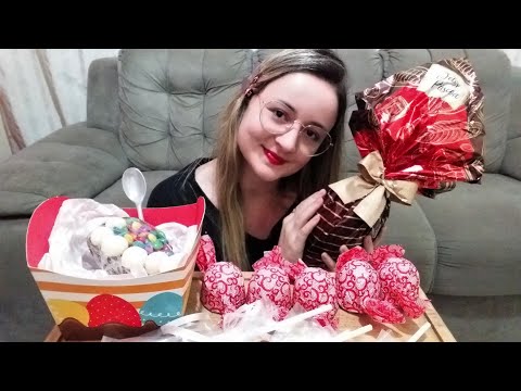 ASMR MUKBANG: OVO DE PÁSCOA E TRUFAS / EASTER EGG AND TRUFFLES (SONS DE MASTIGAÇÃO / EATING SOUNDS)🎧