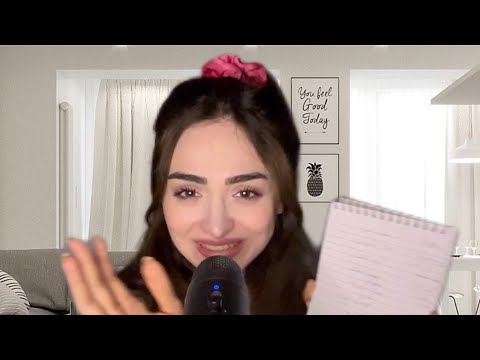 German ASMR accent whispers with English translation |ای اس ام آر  کلمات آرامبخش آلمانی |تینگل